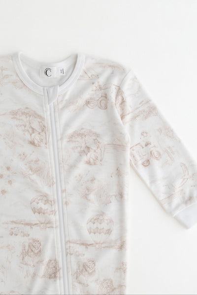 Lyons Den Cozy x Victoria Sanders Sleepsuit Parchment