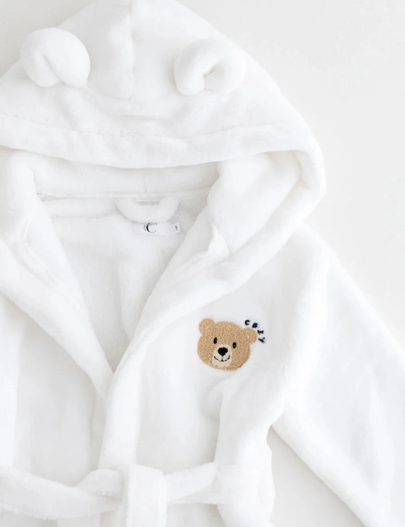 COZY Bear Hooded Dressing Gown Bear Ears - White Cozy Crew Club Dressing Gown mora-uk.myshopify.com cozy-bear-hooded-dressing-gown-bear-ears-white   baby, bath, bathrobe, bear, dressing gown, hooded, new in, personalise, soft, zero  COZY Bear Hooded Dressing Gown Bear Ears - White Cozy Crew Club Dressing Gown mora-uk.myshopify.com cozy-bear-hooded-dressing-gown-bear-ears-white   baby, bath, bathrobe, bear, dressing gown, hooded, new in, personalise, soft, zero