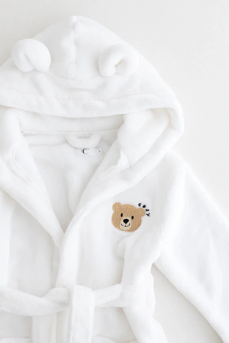 COZY Bear Hooded Dressing Gown Bear Ears - White Cozy Crew Club Dressing Gown mora-uk.myshopify.com cozy-bear-hooded-dressing-gown-bear-ears-white   baby, bath, bathrobe, bear, dressing gown, hooded, new in, personalise, soft, zero  COZY Bear Hooded Dressing Gown Bear Ears - White Cozy Crew Club Dressing Gown mora-uk.myshopify.com cozy-bear-hooded-dressing-gown-bear-ears-white   baby, bath, bathrobe, bear, dressing gown, hooded, new in, personalise, soft, zero