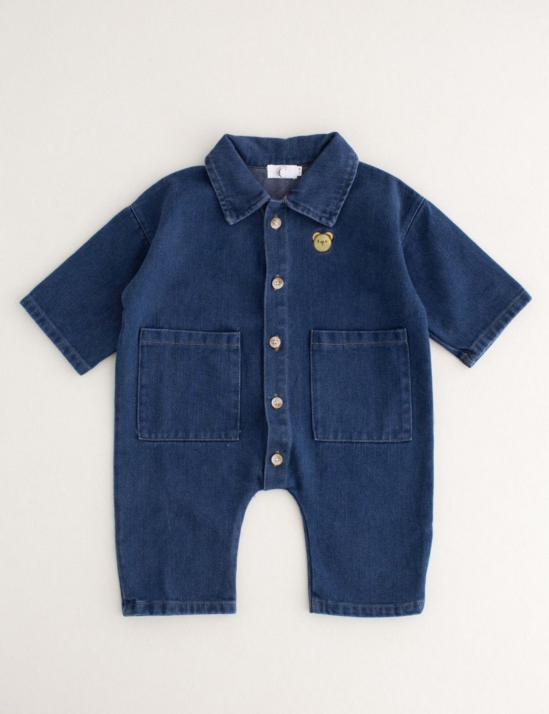 Bear Denim Piece Light or Dark Denim - Cozy Crew Club