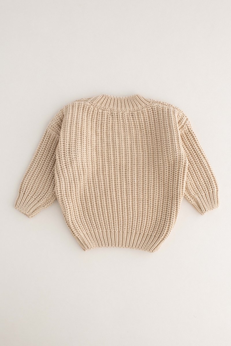 COZY Chunky Sweater | Almond Personlised - Cozy Crew Club