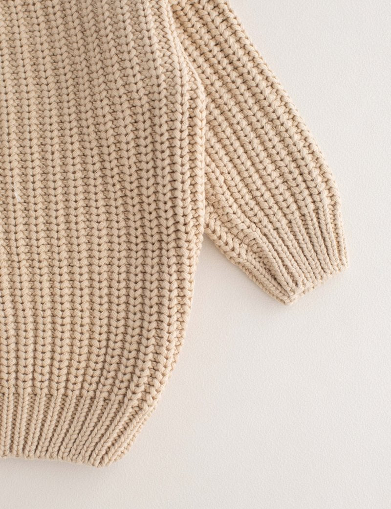COZY Chunky Sweater | Almond Personlised - Cozy Crew Club