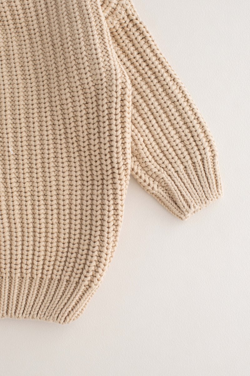 COZY Chunky Sweater | Almond Personlised - Cozy Crew Club