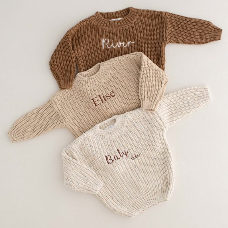 COZY Rainbow Speckle Chunky Sweater | Natural - Cozy Crew Club