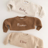 Pull épais à pois arc-en-ciel COZY | Naturel