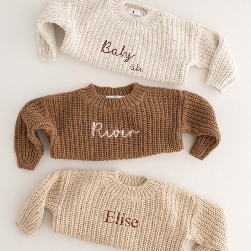 COZY Rainbow Speckle Chunky Sweater | Natural - Cozy Crew Club