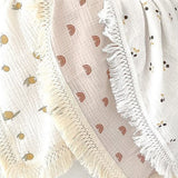 The Tassel Blanket Swaddle (Multiple Prints) - Cozy Crew Club
