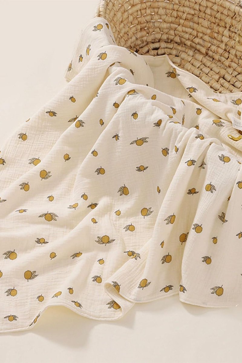 The Lemon Muslin Blanket Swaddle - Cozy Crew Club