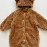 The Fur Bear Knitted Hooded Pramsuit - Cozy Crew Club