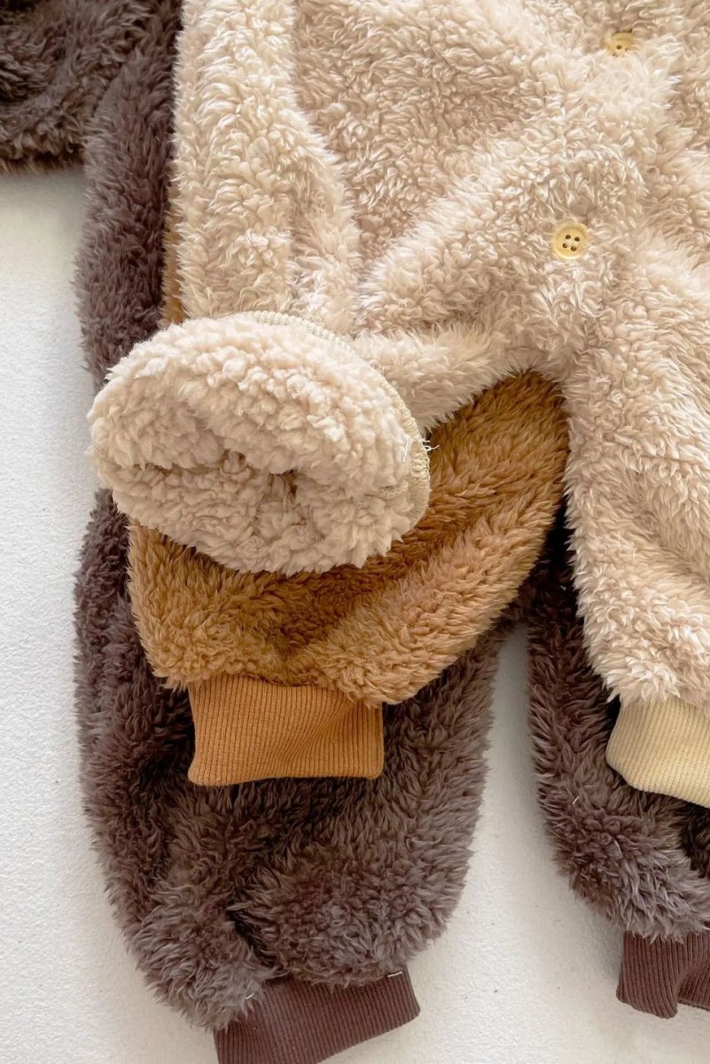 The Fur Bear Knitted Hooded Pramsuit - Cozy Crew Club
