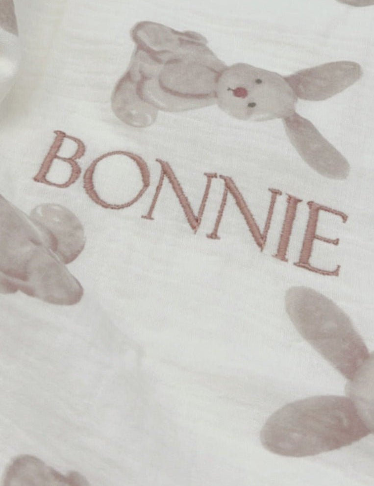 The Bunny Muslin Blanket Swaddle - Cozy Crew Club