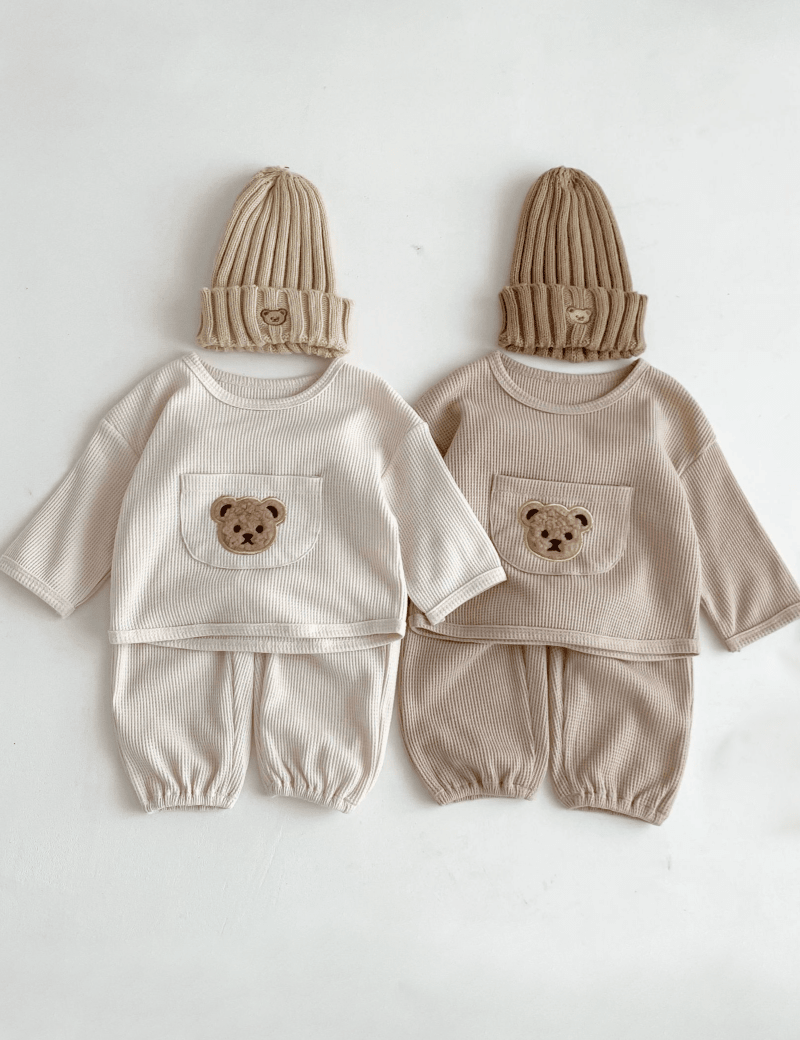The Waffle Bear Tracksuit 100% Cotton - Cozy Crew Club