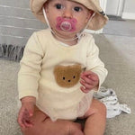 Cozy Bear Tutu Bodysuit in Creme - Cozy Crew Club