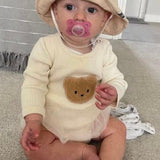 Cozy Bear Tutu Bodysuit in Creme - Cozy Crew Club