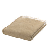 Mora Interior Eco Patterned (Beige Plaid) Soft Cotton Sofa Throw Blanket