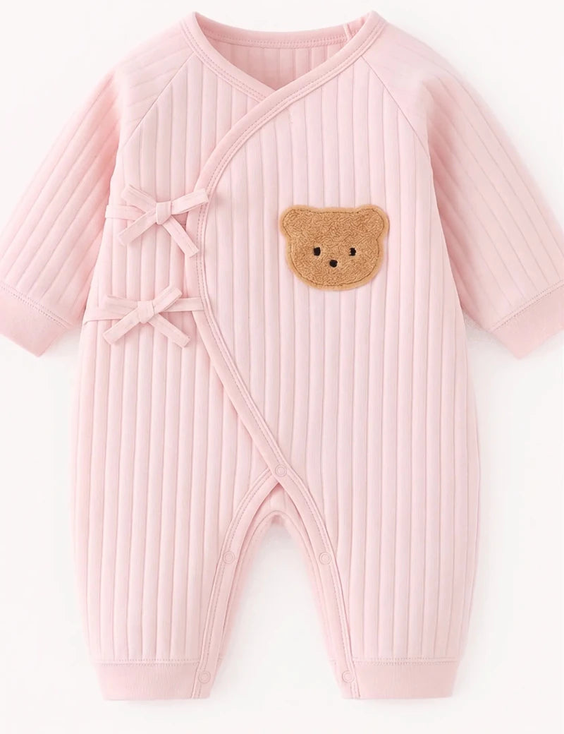 The Teddy Bear Boucle Wrap Baby Grow Romper