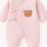 The Teddy Bear Boucle Wrap Baby Grow Romper