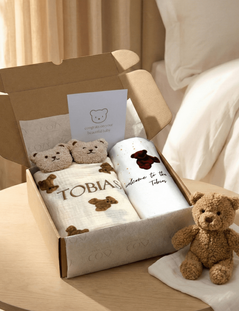 The Cozy Bear Personalised Gift Box Cozy Crew Club OL Gift Sets mora-uk.myshopify.com cozy-bear-personalised-gift-box   10off, 20off, Baby, bear socks, BFCMGIFT, birthday, bunny comforter, CHRISTMAS20, embroidery, excludefromwssistock, gift, gift box, gift boxes, gift card, giftbox, gifts, LINECARD, newborn, PADDY10, personalise, personalize, pom pom blanket, SWADDLE, uk