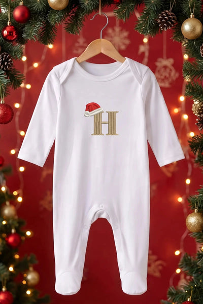 Exquisite Christmas Personalised 100% Premium Cotton Baby Romper