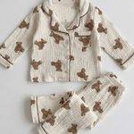 Cozy Bear Pyjamas - PJ Set 100% Cotton - Cozy Crew Club