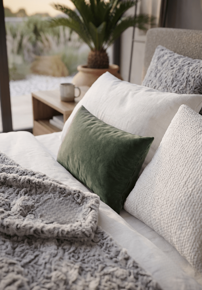 Couverture en fausse fourrure de renard douce de luxe Mora Haku Grey Interior