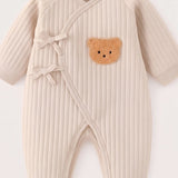 The Teddy Bear Boucle Wrap Baby Grow Romper