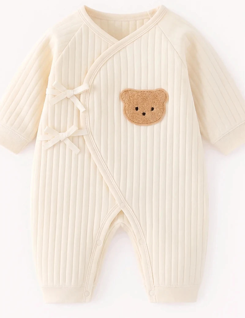 The Teddy Bear Boucle Wrap Baby Grow Romper