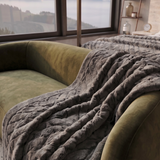 The Cozy Mora Kaplan Interior Luxury Soft Fox Faux Fur Throw Blanke