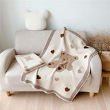 The Luxury Bear Decke aus 100 % Baumwolle, doppelseitig bedruckt