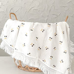 The Tassel Blanket Swaddle (Multiple Prints) - Cozy Crew Club