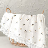 The Tassel Blanket Swaddle (Multiple Prints) - Cozy Crew Club