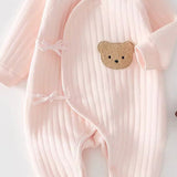 Grenouillère pour bébé en tissu bouclé Teddy Bear 