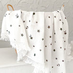 The Tassel Blanket Swaddle (Multiple Prints) - Cozy Crew Club