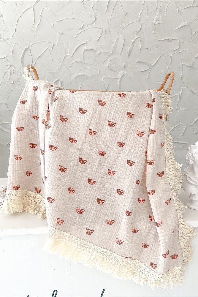 The Tassel Blanket Swaddle (Multiple Prints) - Cozy Crew Club