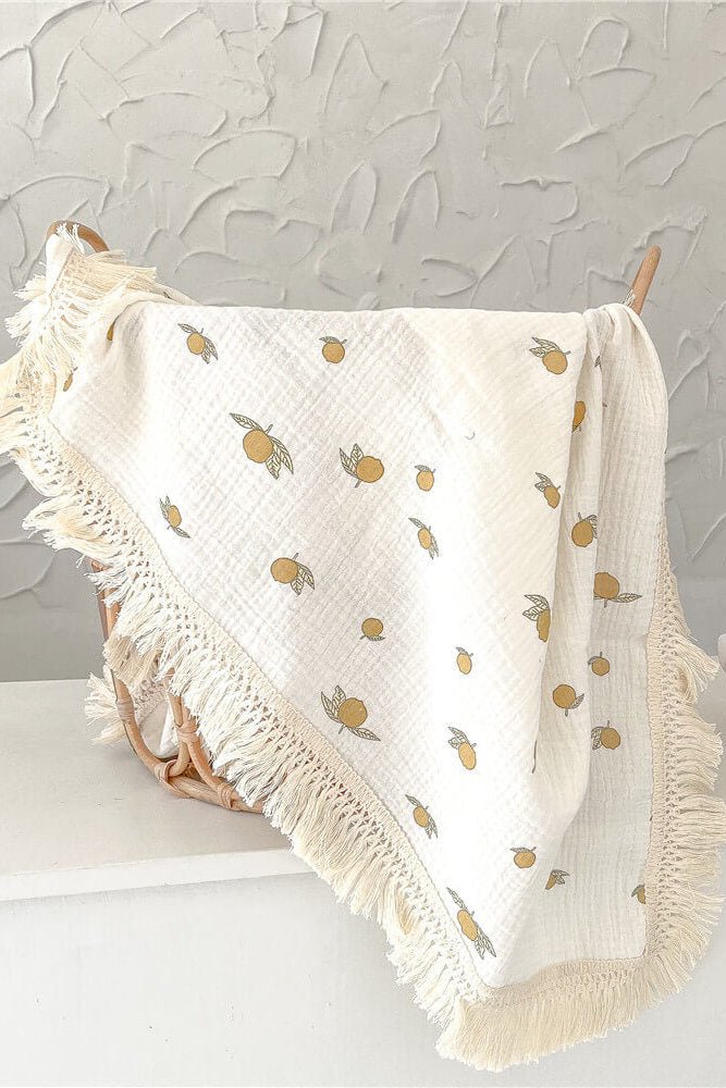 The Tassel Blanket Swaddle (Multiple Prints) - Cozy Crew Club