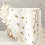 The Tassel Blanket Swaddle (Multiple Prints) - Cozy Crew Club