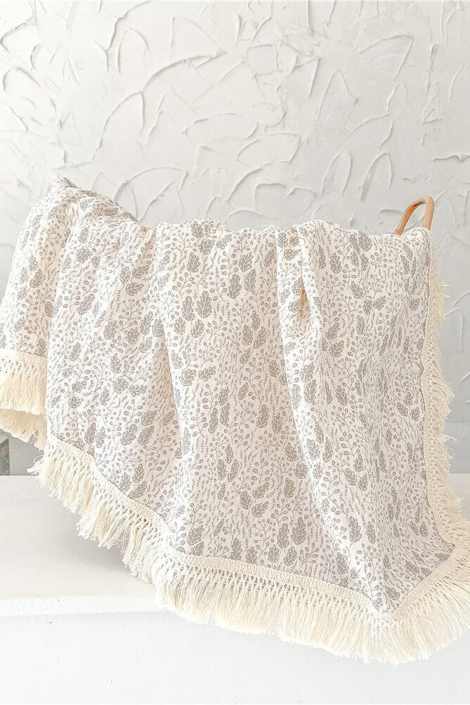 The Tassel Blanket Swaddle (Multiple Prints) - Cozy Crew Club