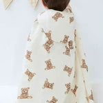 Baby Bear Hooded Bath Towel Receiving Blanket - Cozy Crew Club