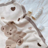 The Luxury Bear Decke aus 100 % Baumwolle, doppelseitig bedruckt