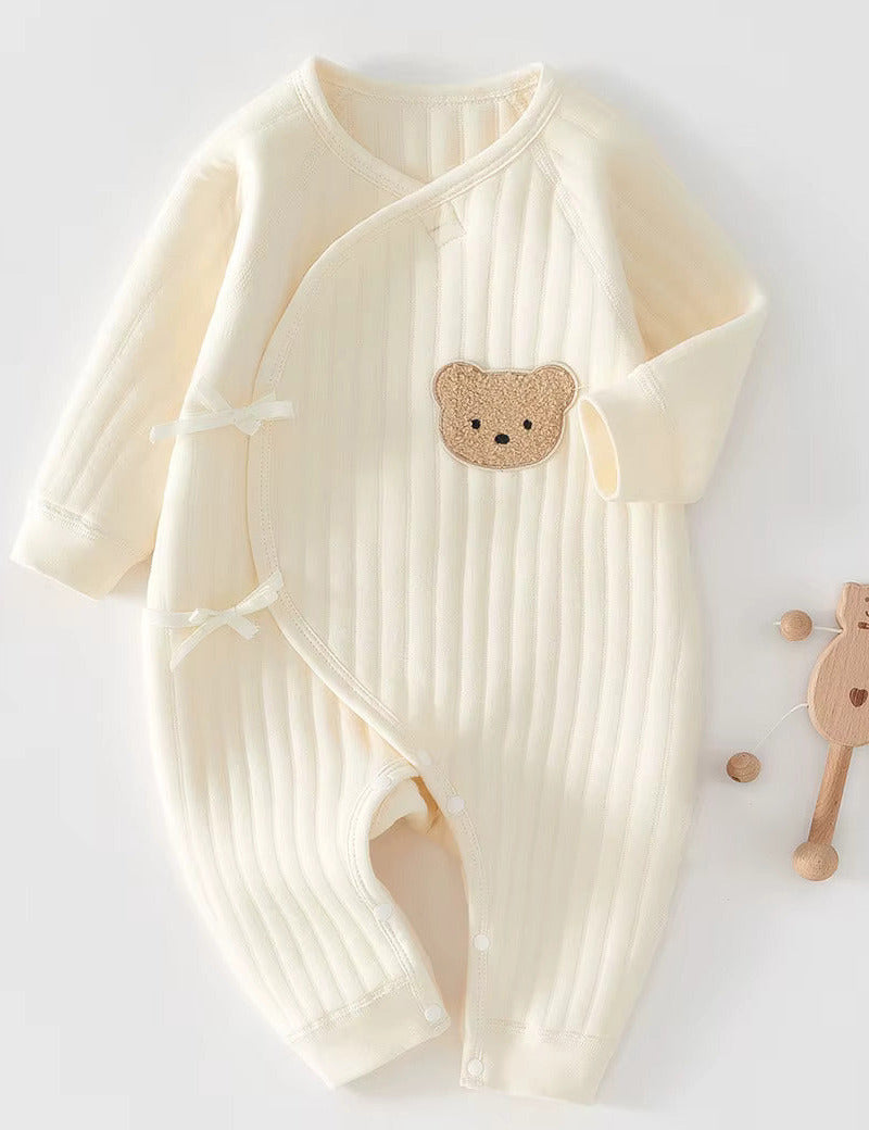 The Teddy Bear Boucle Wrap Baby Grow Romper
