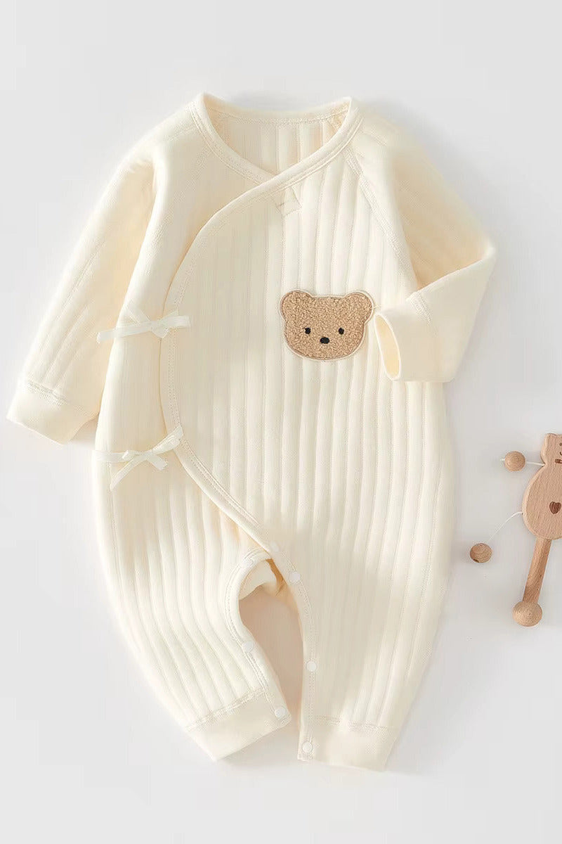 The Teddy Bear Boucle Wrap Baby Grow Romper Cozy Crew Club Rompers mora-uk.myshopify.com teddy-bear-boucle-romper Creme / 0-3 M TTBBWBGR-Creme0-3 10off, 20off, baby, baby collection, bear, bear collection, bear print, beautifulbambino, BFCM-20, BFCM-25, BFCM20, boucle, CHILDSPLAY, china, clothing, embroidery, LINECARD, new in, nightwear, nonpersonalised, PADDY10, romper, summersale24, teddy, whatnot, wrap, zero