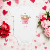 Bear in a Love Box Valentines (Personalised Name Bodysuit)