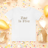 Turns Five 5th Birthday T-Shirt Personalised Name