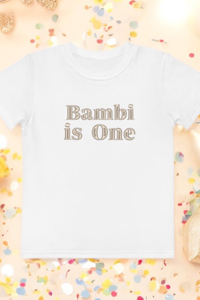 Turns One 1st Birthday T-Shirt Personalised Name - Cozy Crew Club