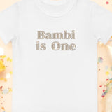 Turns One 1st Birthday T-Shirt Personalised Name - Cozy Crew Club
