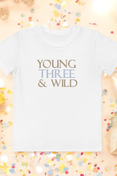 T-shirt personnalisé pour le 3e anniversaire de Young THREE &amp; Wild