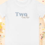 TWO cute 2nd Birthday T-Shirt Personalised - Cozy Crew Club