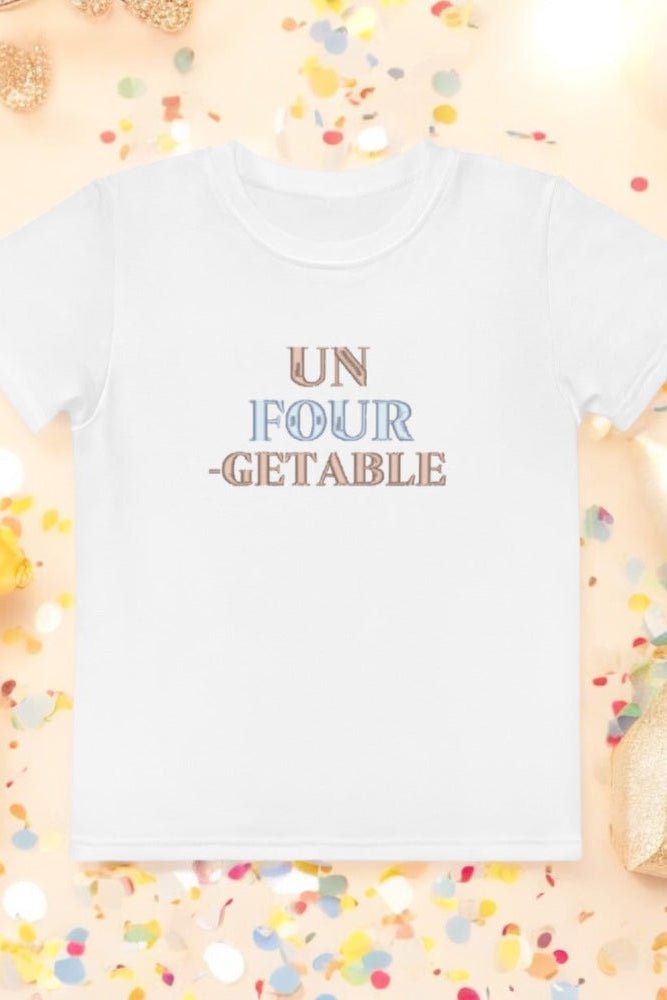 Un FOUR-Getable 4th Birthday T-Shirt Personalised - Cozy Crew Club