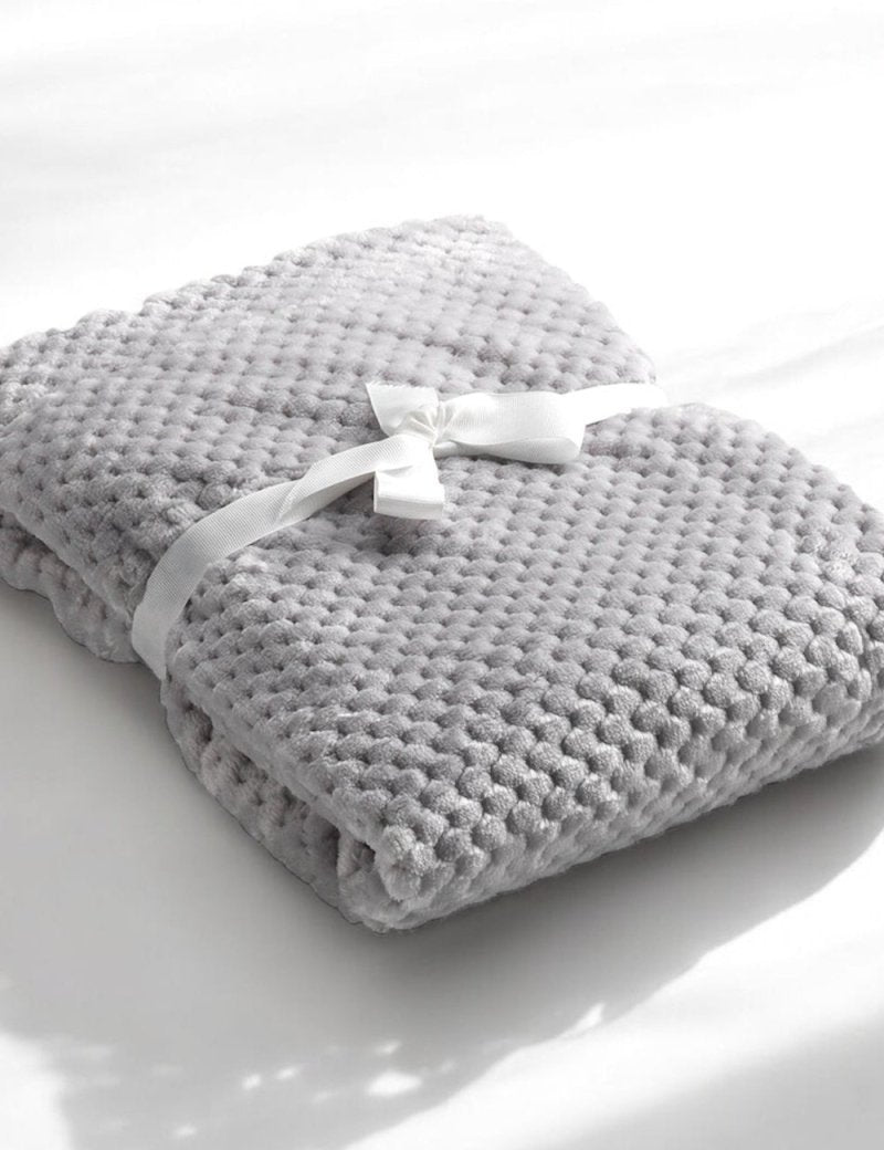 Mora Cocole (Grey) Personalised Microfibre Soft Baby Blanket - Cozy Crew Club