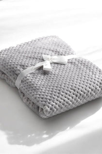 Mora Cocole (Grey) Personalised Microfibre Soft Baby Blanket - Cozy Crew Club